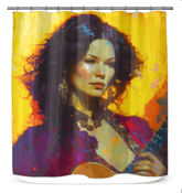Elegant SurArt 75 shower curtain, bringing a transformative update to bathroom decor